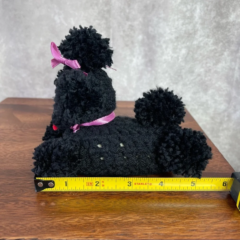 3 Crochet Black Poodle Soap Holders Handmade